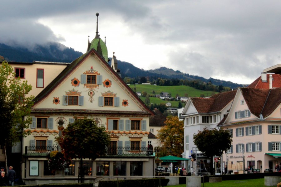 Dornbirn, place du marché. Henri  FRUNEAU