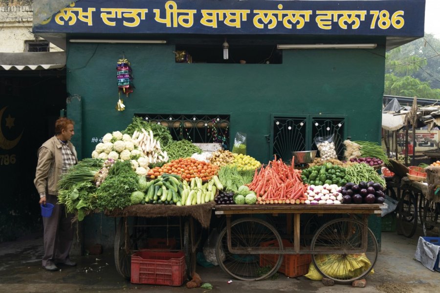 Marchand de légumes à Patiala. Alamer - Iconotec