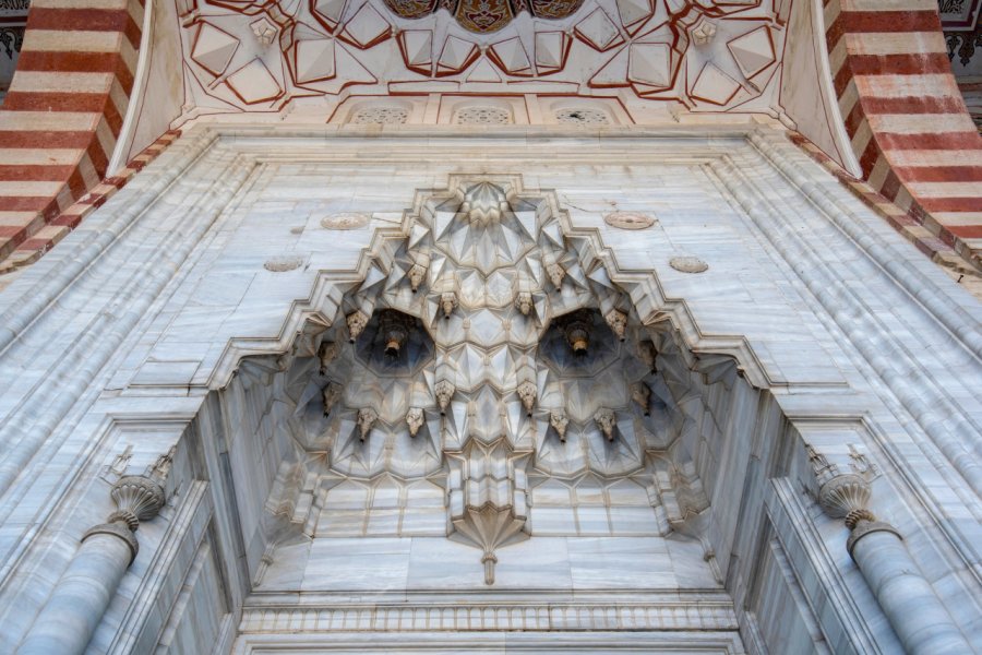 Détail de l'entrée de la mosquée Selimiye d'Edirne. Mitzo-shutterstock.com