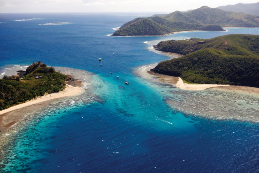 Survol de Manta Ray Island. Tourism Fiji/Chris McLennan