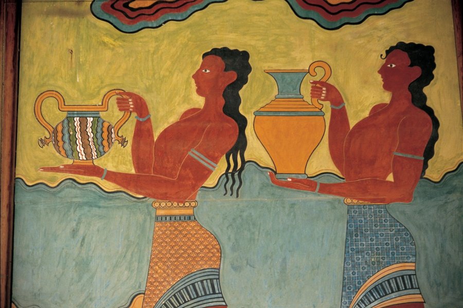 Fresque au musée archéologique de Cnossos. Cali - Iconotec