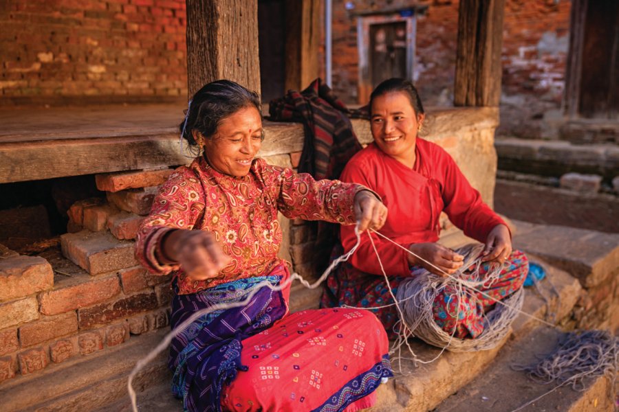 Tisseuses de laine, Bhaktapur. hadynyah