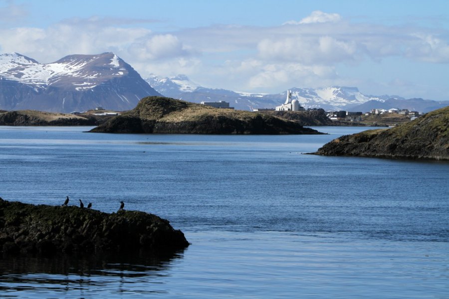 Stykkisholmur est situé dans le fjord Breiðafjörður. Stéphan SZEREMETA