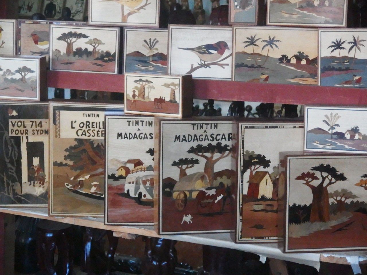 Travail de marquetterie.