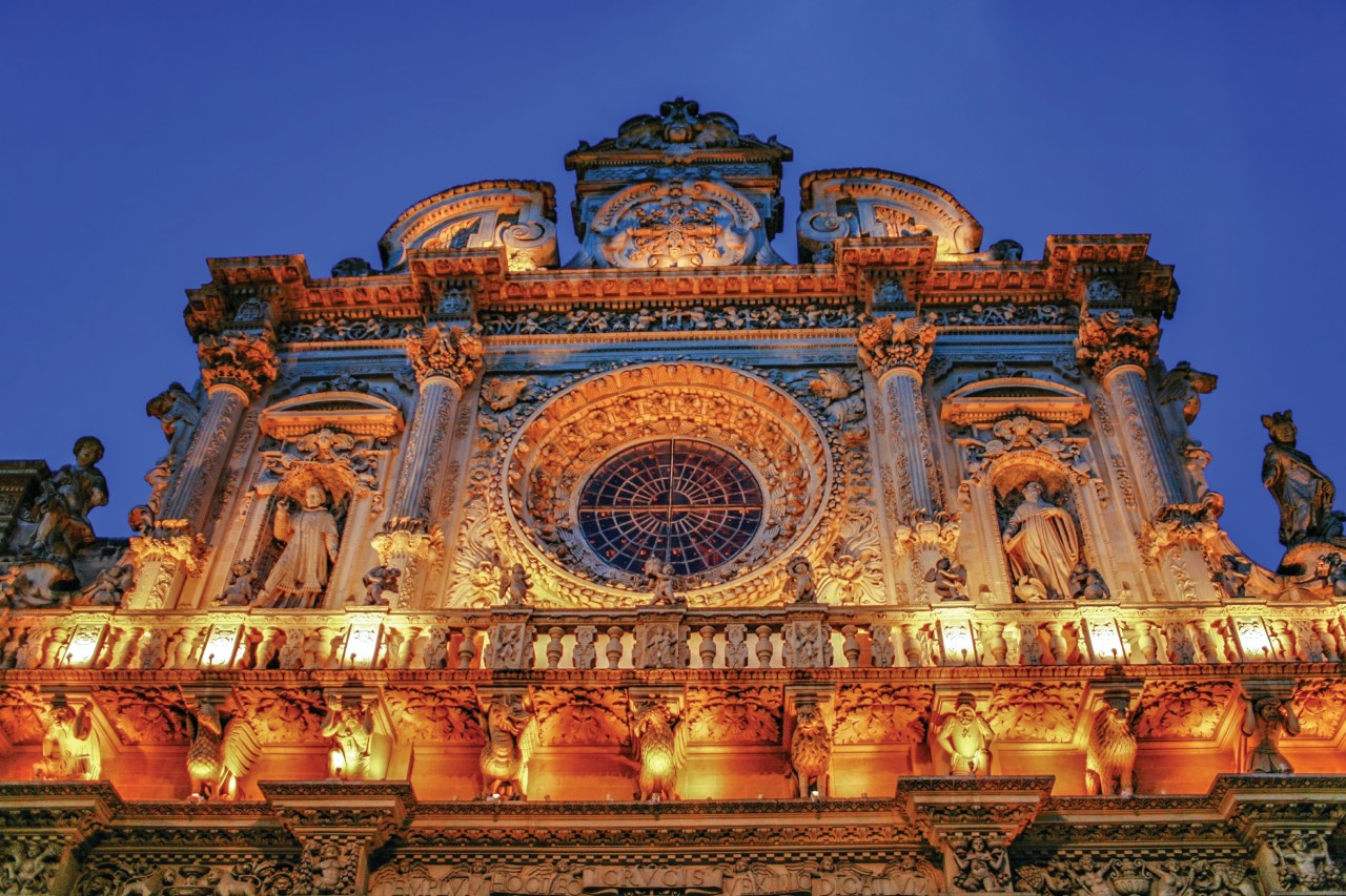<p>La façade baroque de la Basilique de Santa Croce.</p>