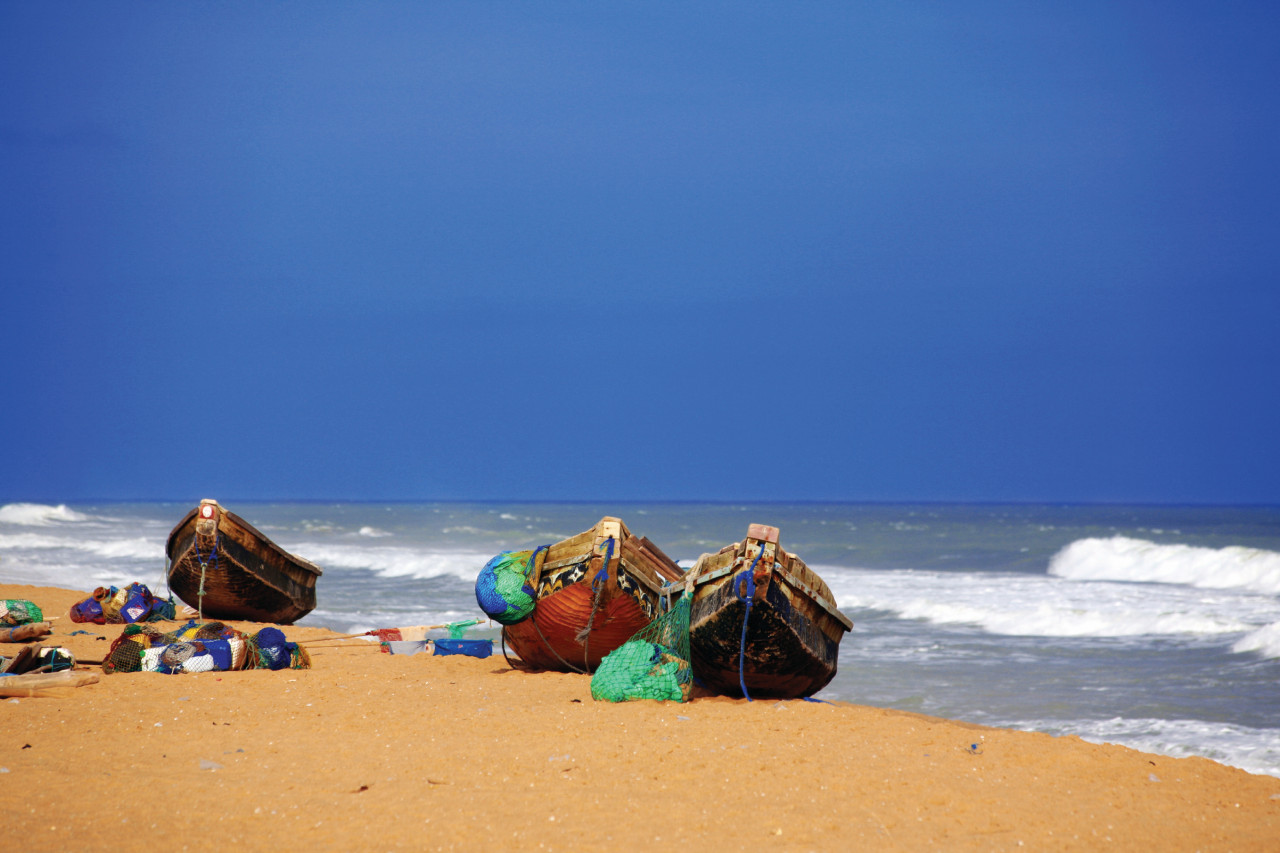 Bateaux de pêche à Grand-Popo.