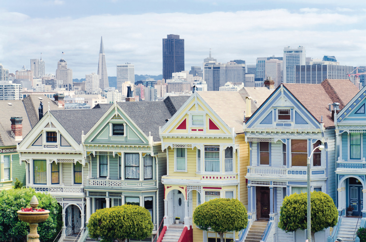 Painted Ladies, maisons victoriennes près d'Alamo Square.