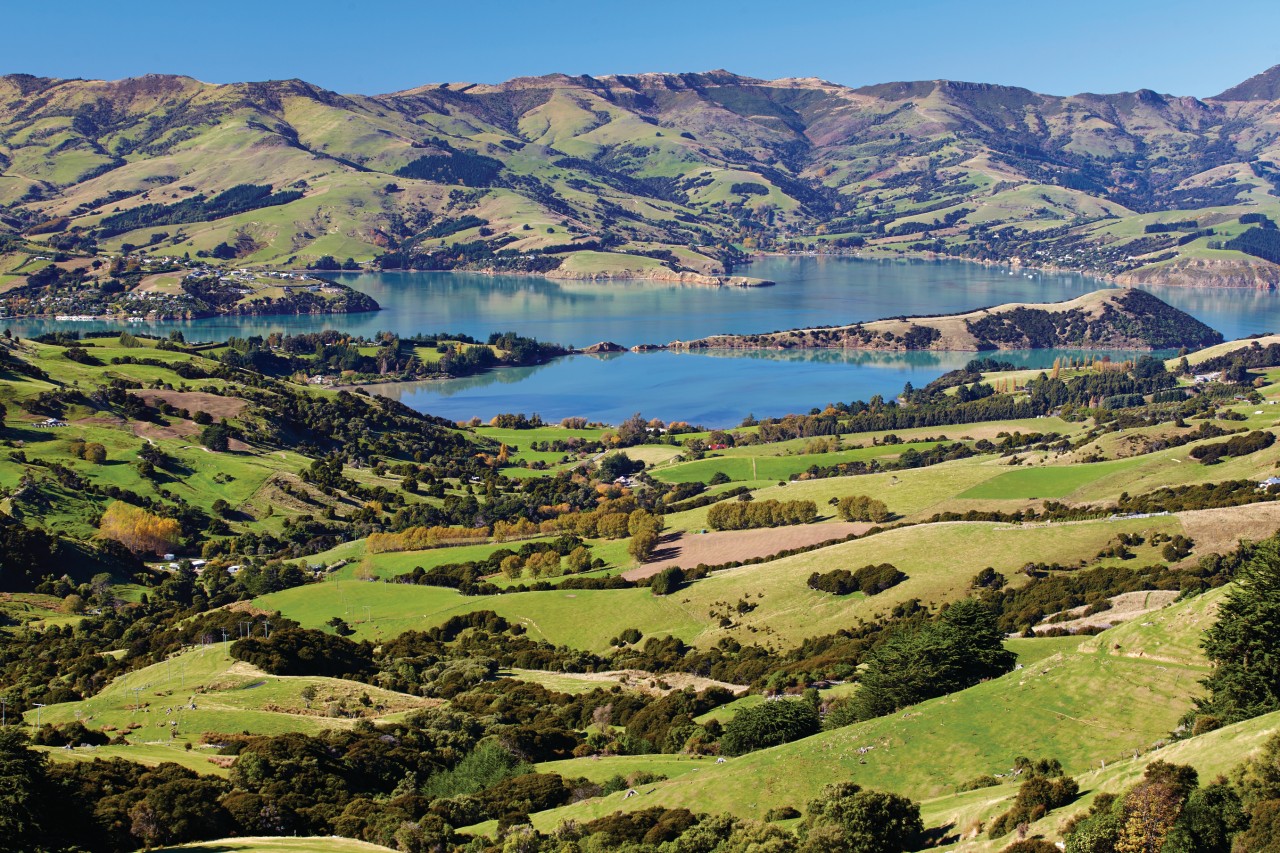 Akaroa et la Péninsule de Banks.