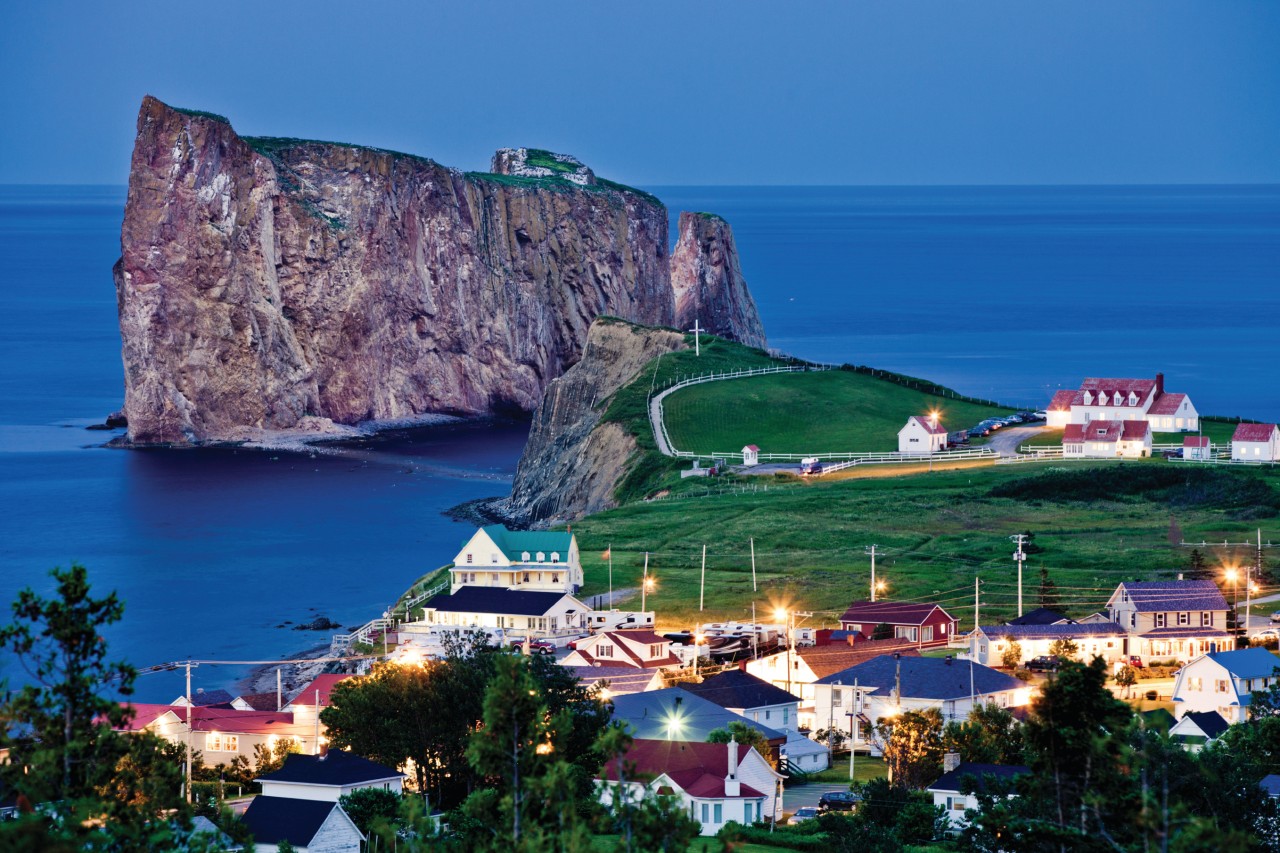 Le village de Percé en Gaspésie.