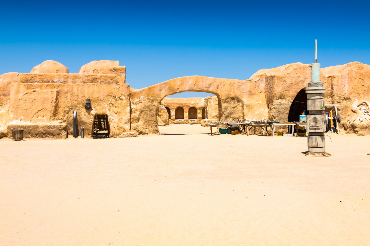 Décor du film Star Wars dans le désert de Ong Jemel.
