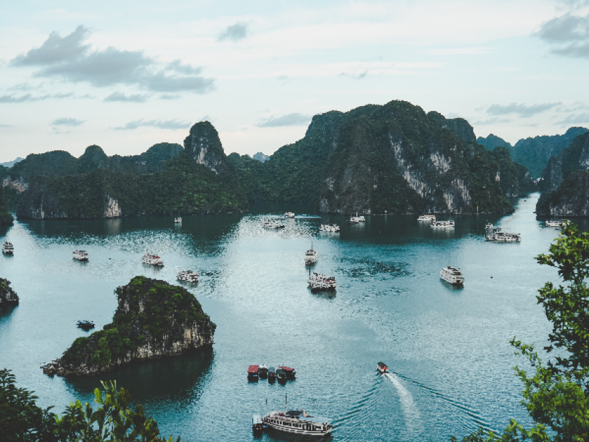 belles vues du panorama de la Baie d’Halong