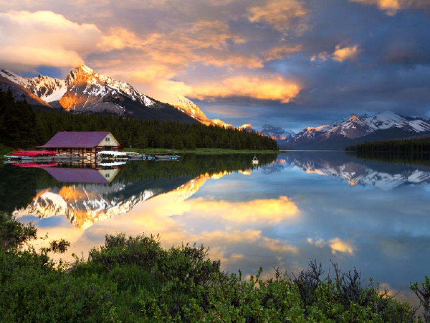 Lac Maligne, parc de Jasper