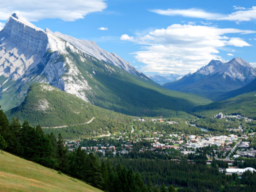 Vue du village de Banff