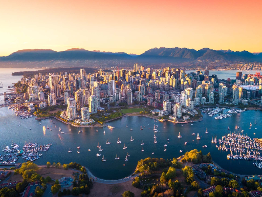 Coucher de soleil sur Vancouver