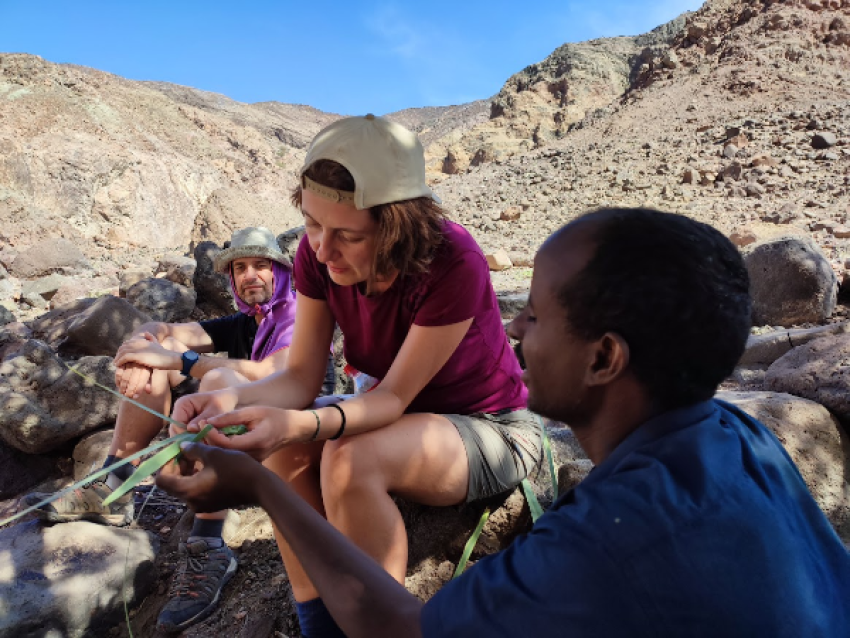 Pause méridienne dans l'oued Kalou