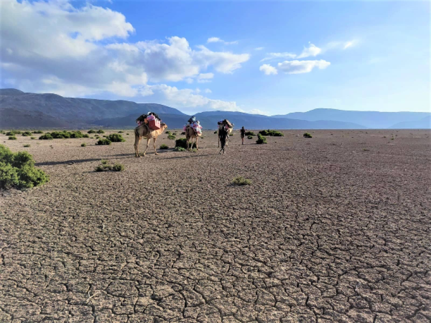 Départ le lendemain matin du bivouac au Gaggadé