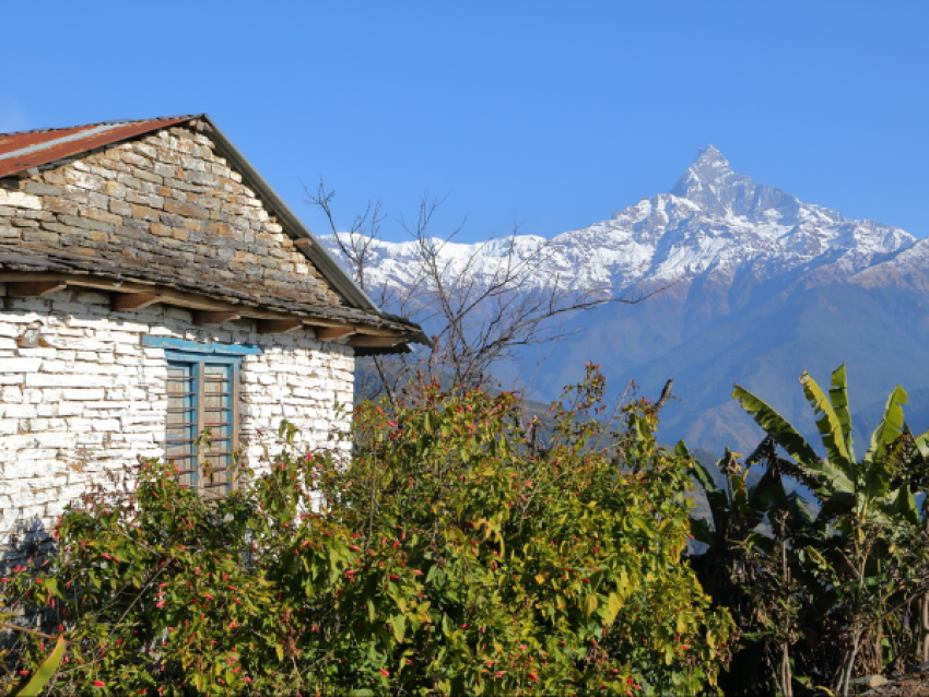 Camp élevé de Pokhara