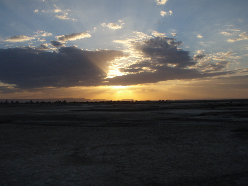 Coucher de soleil au lac Abbé