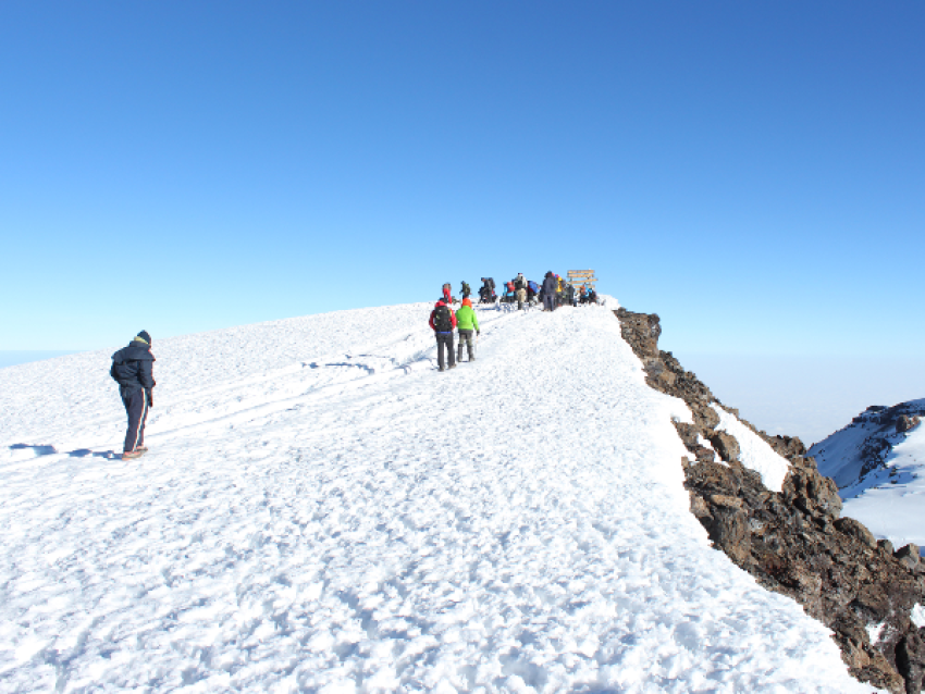 Groupe de randonneurs du Kilimandjaro